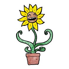 sunflower cartoon character N11