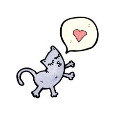 cartoon cat in love N6