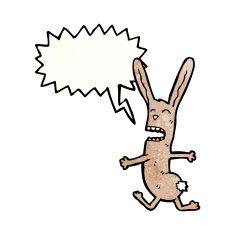 funny rabbit with speech bubble N3