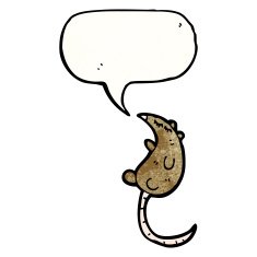 mouse with speech bubble cartoon N6
