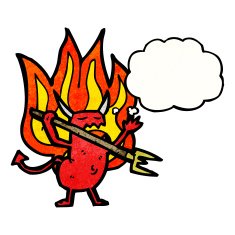 flaming little devil cartoon N7