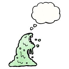 cartoon slime monster N13