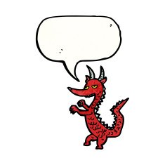 cartoon little dragon N15