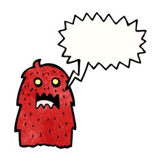 shouting monster cartoon N12