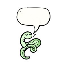 snake with speech bubble cartoon N3
