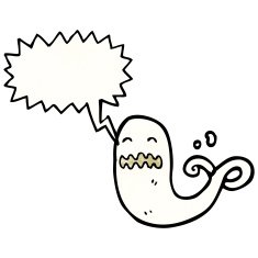 cartoon ghost shrieking N2
