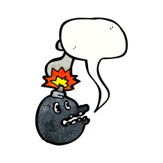 bomb with speech bubble N4