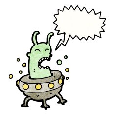 cartoon alien invader N9