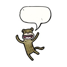 monkey with speech bubble N2