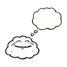 cloud with thought bubble cartoon N2