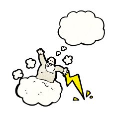 cartoon god on cloud N23