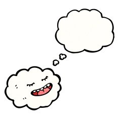 cartoon cloud with face N7