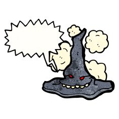 cartoon spooky witch hat N24