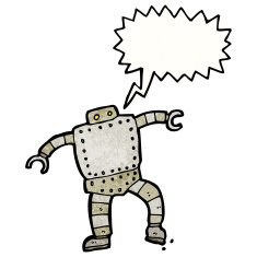 shouting robot cartoon N4