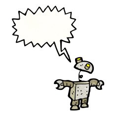 shouting robot cartoon N5