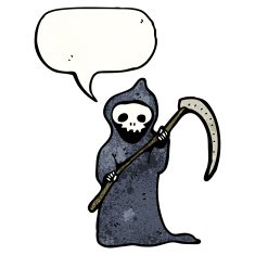 death with speech bubble and scythe N2