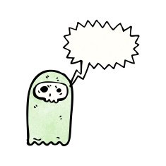 shrieking ghost cartoon N10