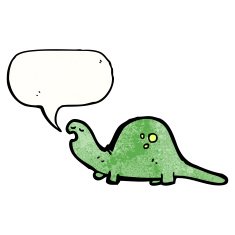 cute dinosaur with speech bubble N3