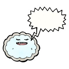 Cartoon Cloud With Silver Lining N7