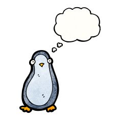penguin with thought bubble N3