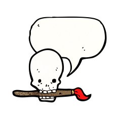 art skull symbol cartoon N3