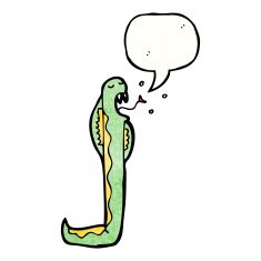 hissing snake cartoon N39