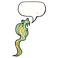 hissing snake cartoon N40