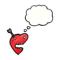 love heart with arrow cartoon N2