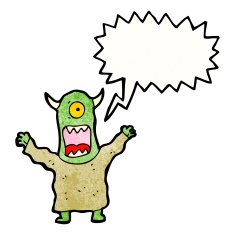 cartoon screaming monster N2