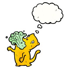 burping cat cartoon N25
