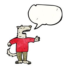 wolf in clothes talking N3