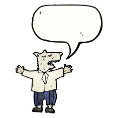 wolf in clothes talking N4