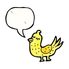 cartoon tweeting bird N18