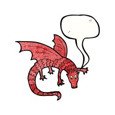 flying dragon with speech bubble N2