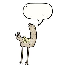 cartoon singing bird N41