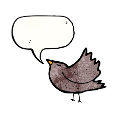cartoon bird singing N22