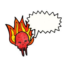 cartoon gross halloween skull N2