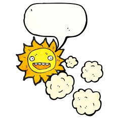 Cartoon Sun And Clouds N16