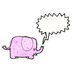 trumpeting elephant cartoon N4