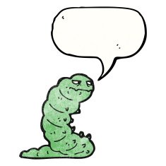 grumpy cartoon caterpillar N2
