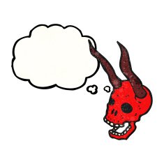 spooky devil skull cartoon N4