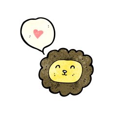 cartoon lion face (raster version) N2