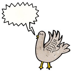 Cartoon Bird Flapping Wings N5