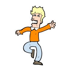 Cartoon Man Panicking N76