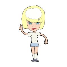 cartoon woman with idea N293