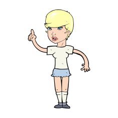 cartoon woman with idea N294