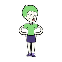 cartoon halloween girl N23