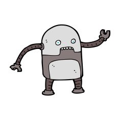 Funny Cartoon Robot N58