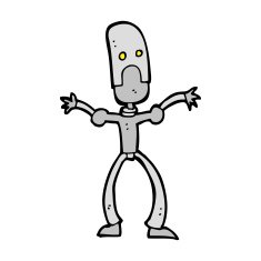 cartoon funny robot N94