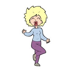 cartoon woman dancing N36